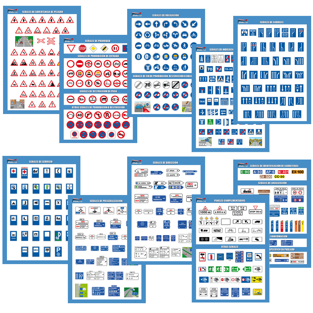 JUEGO LÁMINAS SEÑALES DE TRÁFICO