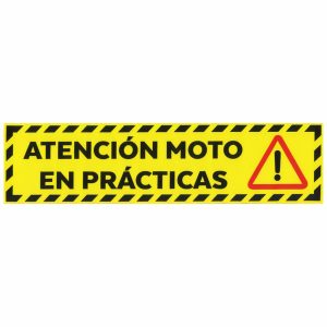 CARTEL IMANTADO ADVERTENCIA PELIGRO MOTOS